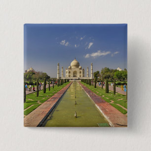 Taj Mahal mausoleum / Agra, India 2 15 Cm Square Badge
