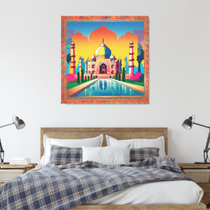 Taj Mahal monument AI art Canvas Print