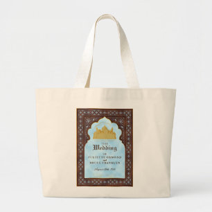 Taj Mahal - Oriental Bohemian Style Large Tote Bag