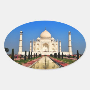 Taj Mahal Oval Sticker