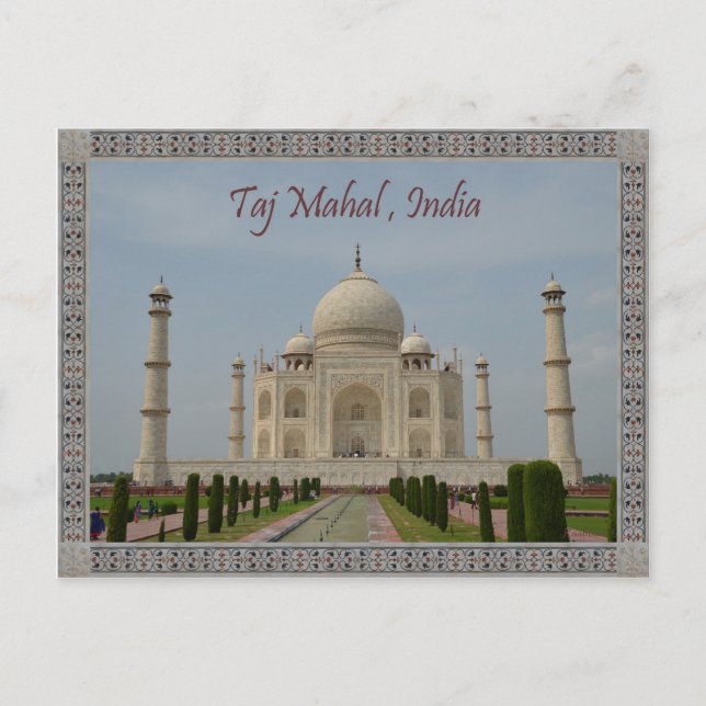 TAJ  MAHAL POSTCARD (Front)