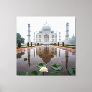 Taj Mahal Reflection Canvas Print