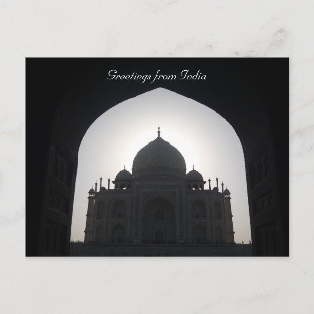 taj mahal shadow postcard (Front)