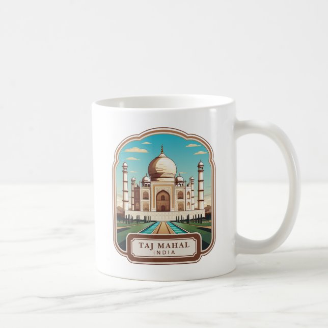 Taj Mahal Souvenir Vintage India Coffee Mug (Right)