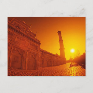 Taj Mahal Sunset Postcard