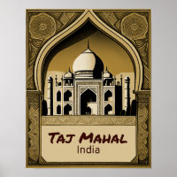 Taj Mahal Vintage Design 