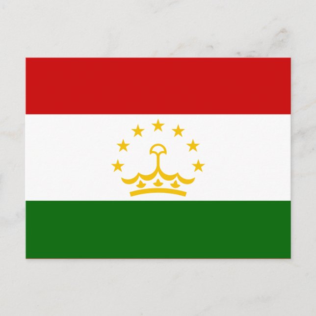Tajik flag postcard (Front)
