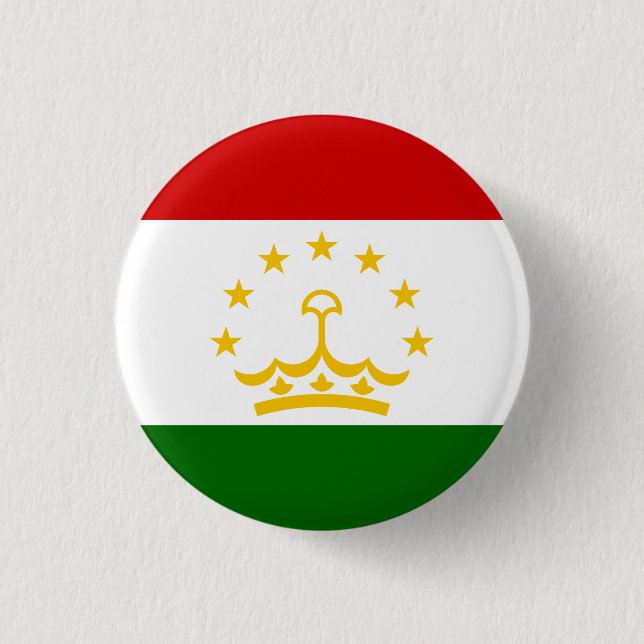 Tajikistan Flag 3 Cm Round Badge (Front)