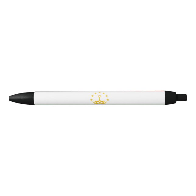 Tajikistan Flag Black Ink Pen (Front)