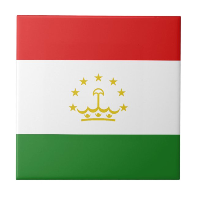 Tajikistan Flag Ceramic Tile (Front)