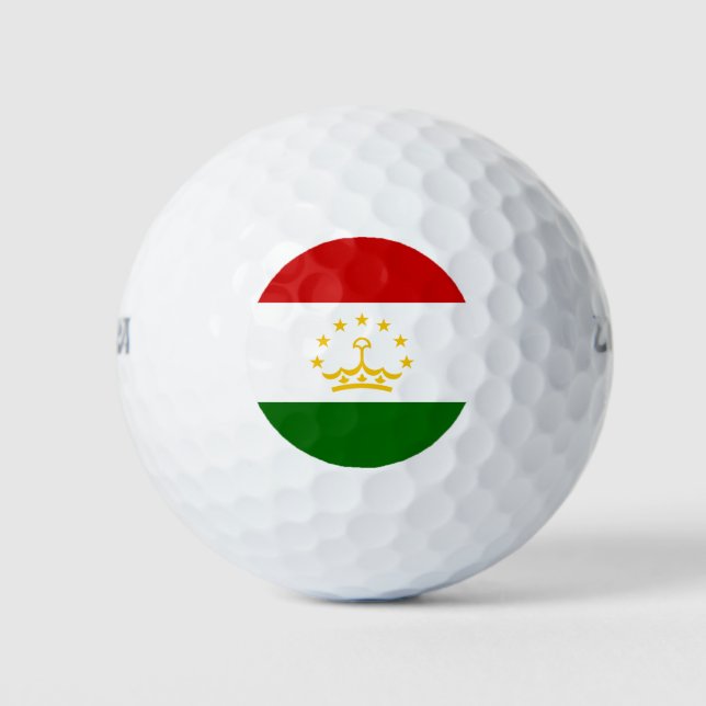 Tajikistan Flag Golf Balls (Front)