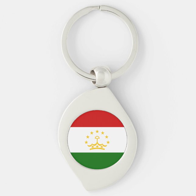 Tajikistan Flag Key Ring (Front)