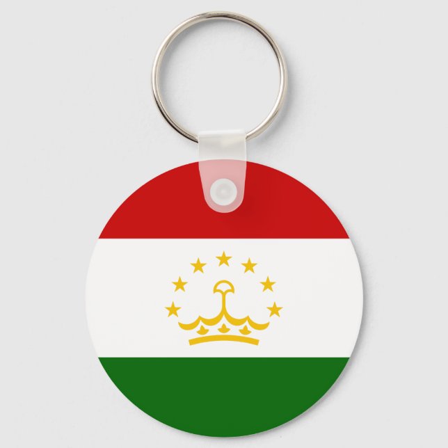 Tajikistan Flag Key Ring (Front)