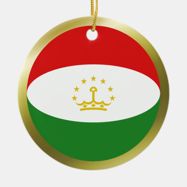 Tajikistan Flag Ornament (Front)