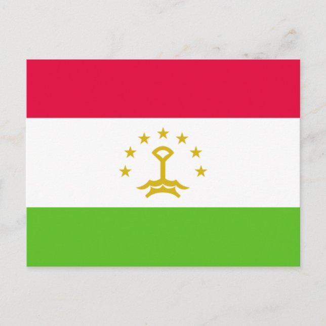 tajikistan flag postcard (Front)