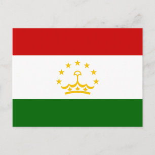 Tajikistan Flag Postcard