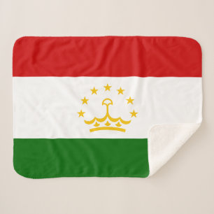 Tajikistan Flag Sherpa Blanket
