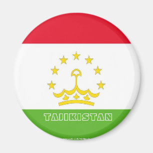 Tajikistan flag souvenir magnet