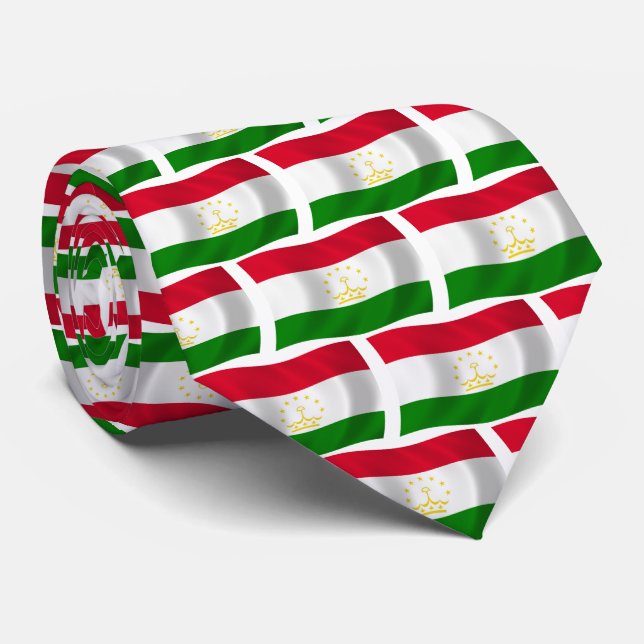 Tajikistan Flag Tie (Rolled)