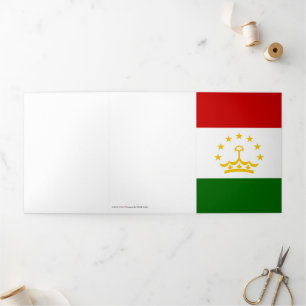 Tajikistan flag Tri-Fold card