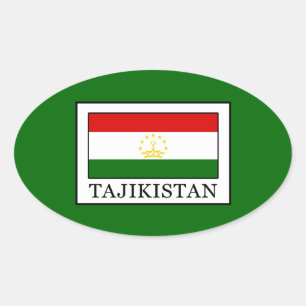 Tajikistan Oval Sticker