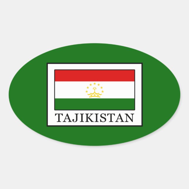 Tajikistan Oval Sticker (Front)