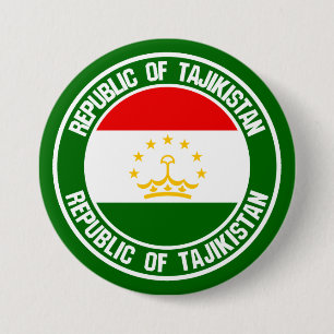 Tajikistan Round Emblem 7.5 Cm Round Badge