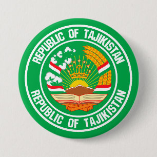 Tajikistan Round Emblem 7.5 Cm Round Badge