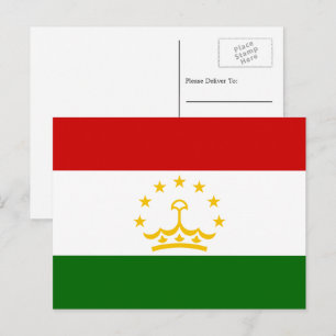 Tajikistani Flag, Flag of Tajikistan Postcard