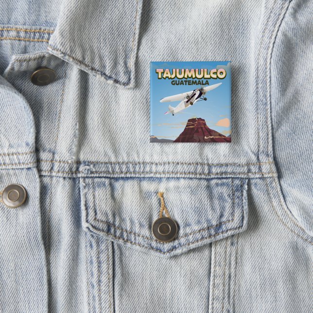 Tajumulco Guatemala 15 Cm Square Badge (In Situ)