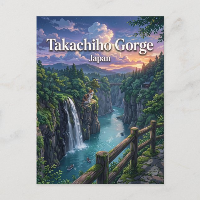 Takachiho Gorge Japan Postcard (Front)