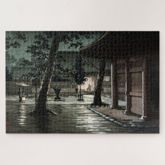 Takanawa Sengakuji Temple by Tsuchiya Koitsu Jigsaw Puzzle