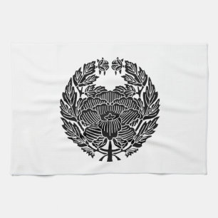 Takatsukasa peony (research on Jomon) Tea Towel