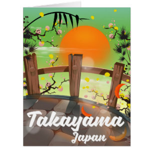 Takayama Japanese blossom poster.