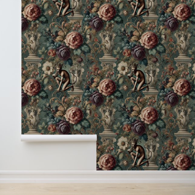 Take a Bow – Gothic Floral Design Wallpaper (Application)