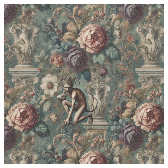 Take a Bow – Gothic Victorian Classic Tile Fabric (Close Up)