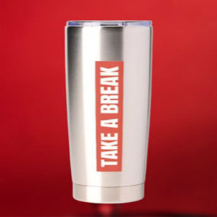 Take A Break Red Block Thermal Tumbler