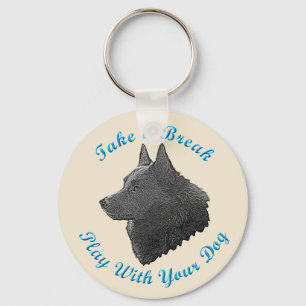 Take A Break (Schipperke) Key Ring