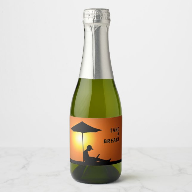 "Take a Break!" Sparkling Wine Label (Front)