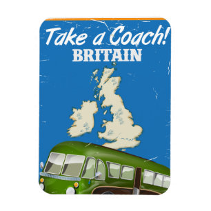Take a Coach Britain vintage travel poster Magnet