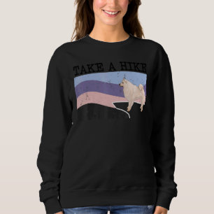 Take A Hike American Eskimo Dog Funny Graphic Hiki Sweatshirt