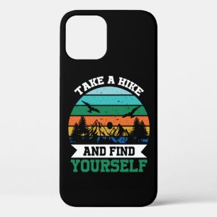 Take a Hike and Find Yourself Retro Vintage Hiking iPhone 12 Case