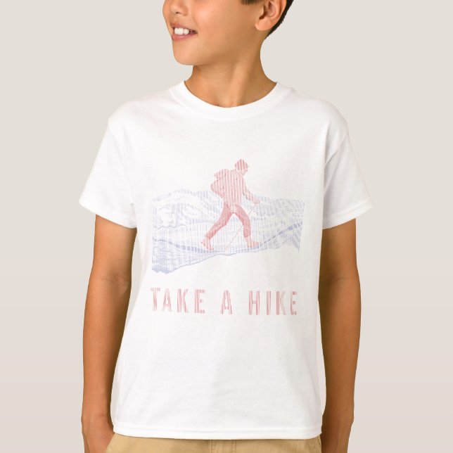 Take a Hike Blue and Red T-Shirt (Front)