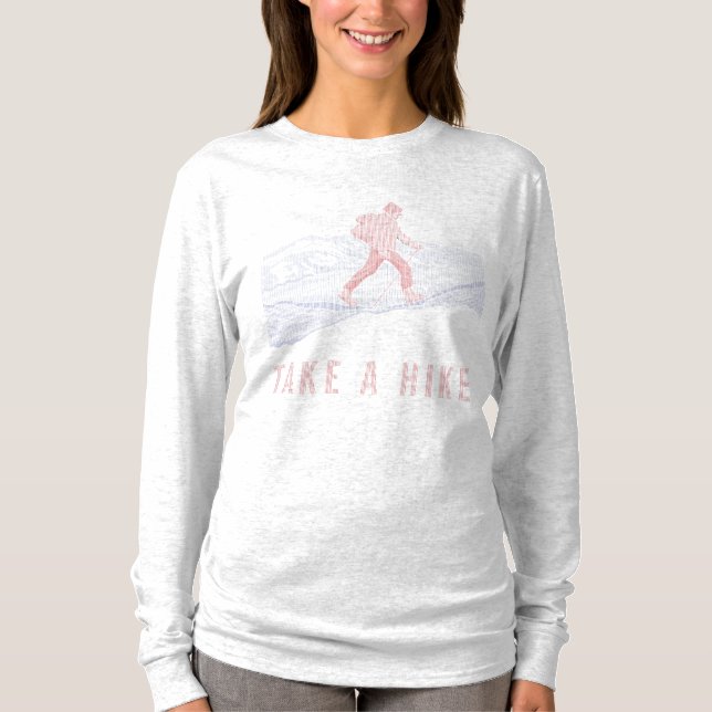 Take a Hike Blue and Red T-Shirt (Front)