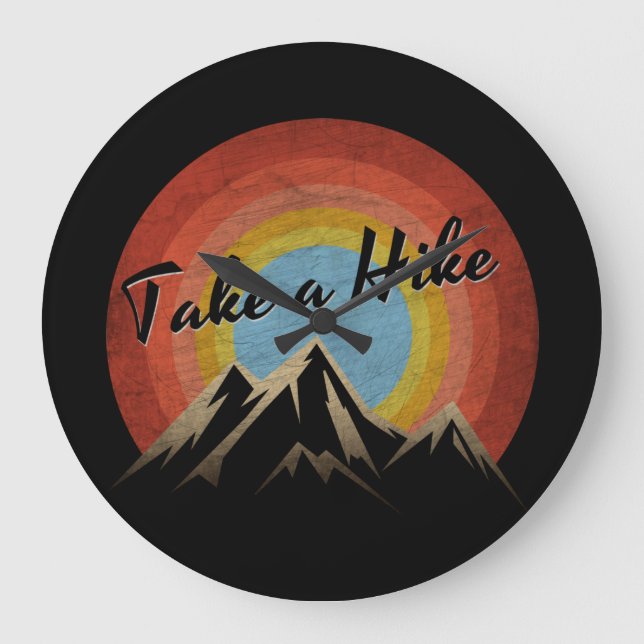 TAKE A HIKE LARGE CLOCK (Front)