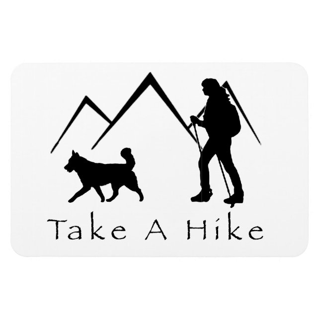 Take a Hike Magnet-Husky Magnet (Horizontal)