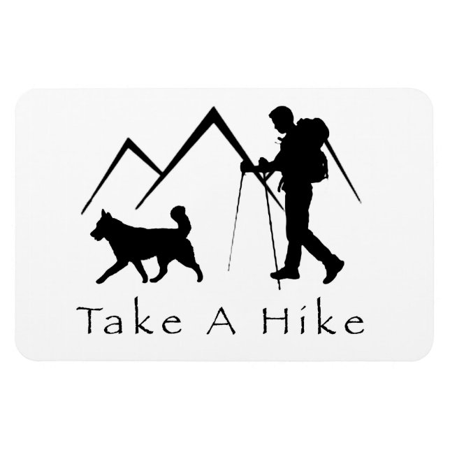 Take A Hike Magnet-Husky Mountains Magnet (Horizontal)