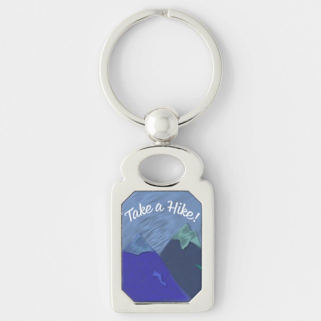 Take a Hike Mountain Peak Key Ring (Front)