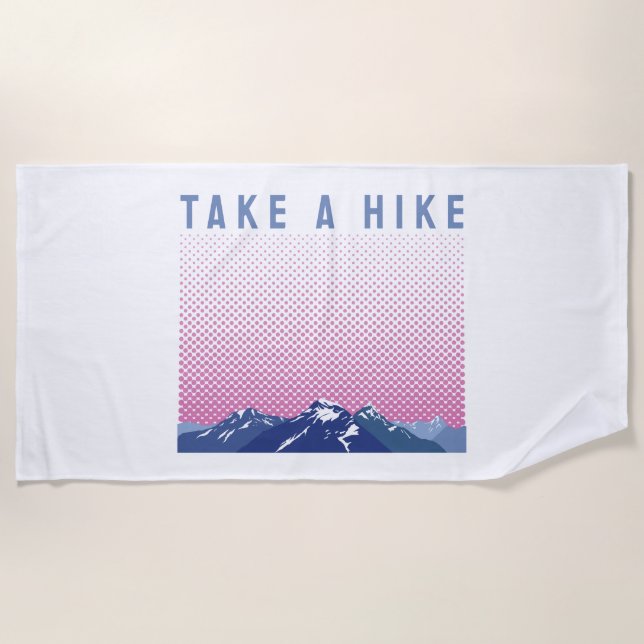 Take a Hike / Outdoor  Adventure Beach Towel (Front)