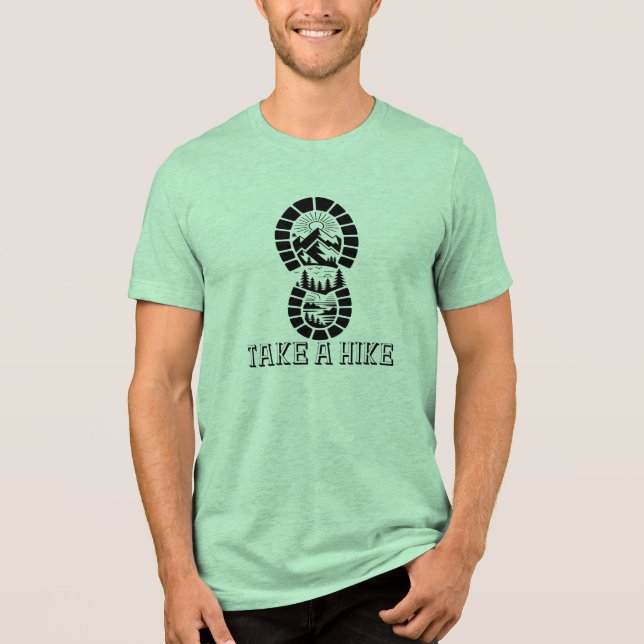 Take a Hike, Outdoor Hiker Boot Tri-Blend Shirt (Front)